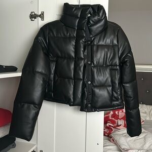 Black Faux leather jacket